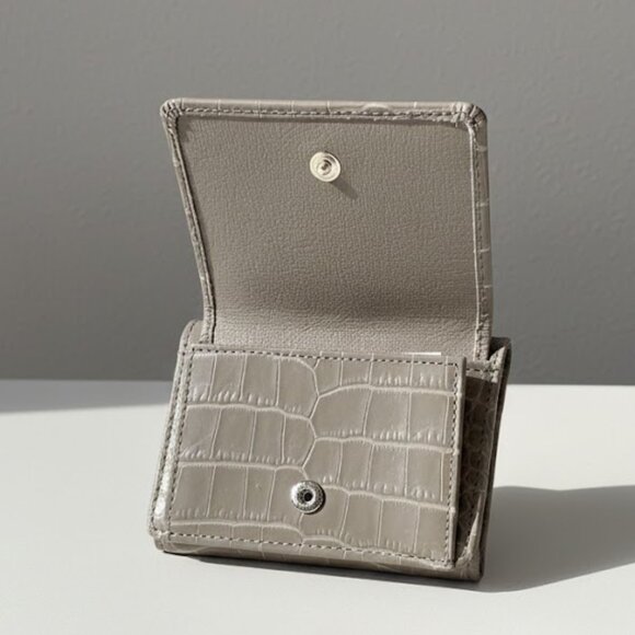 Jimmy Choo NEMO Croc-Embossed Wallet – Sand - Picture 6 of 9